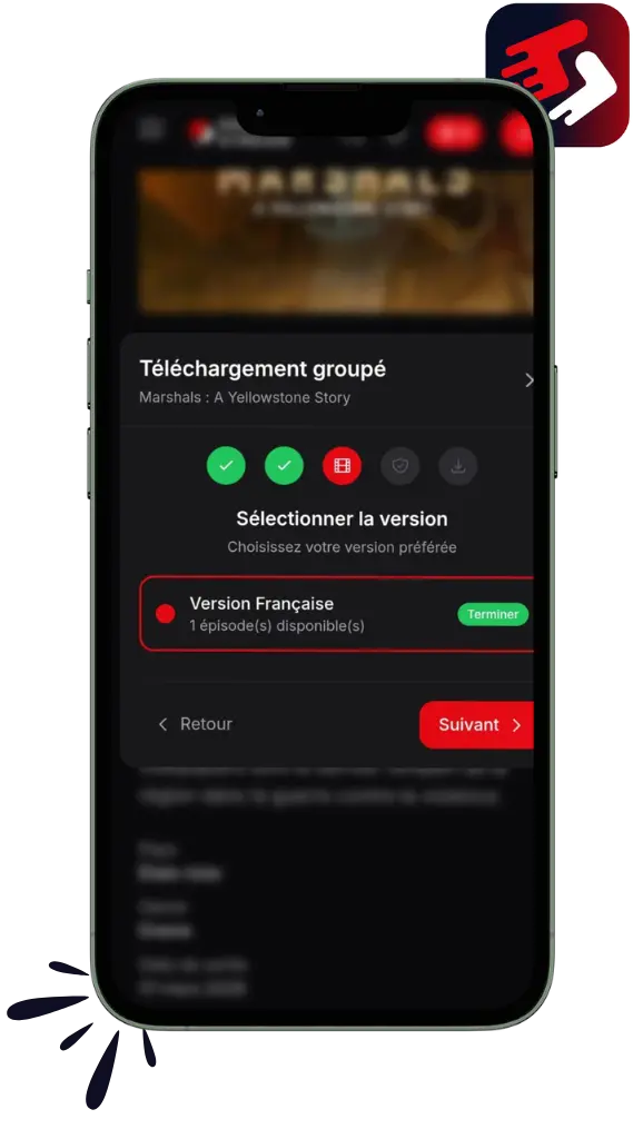 Option de téléchargement hors ligne